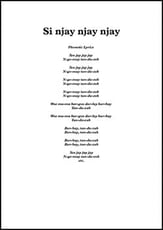 Si njay njay SSA choral sheet music cover